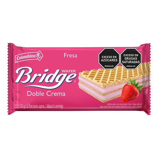 GALLETAS WAFER BRIDGE CHOCOLATE 151g